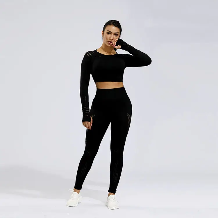 seamless long sleeve crop top