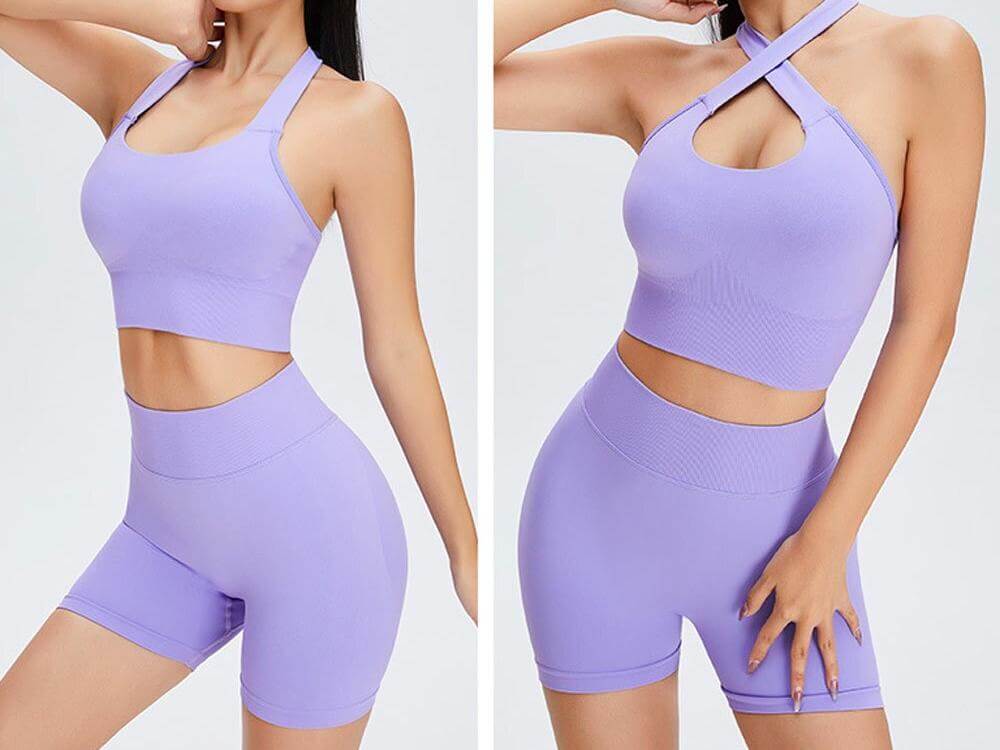 purple seamless leggings