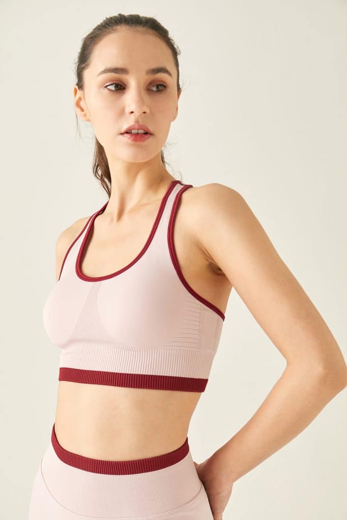 Contrast colors shockproof sports bra manufacturer
