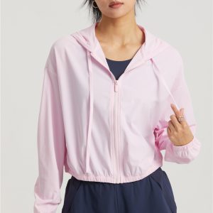 pink yoga zip up jacket