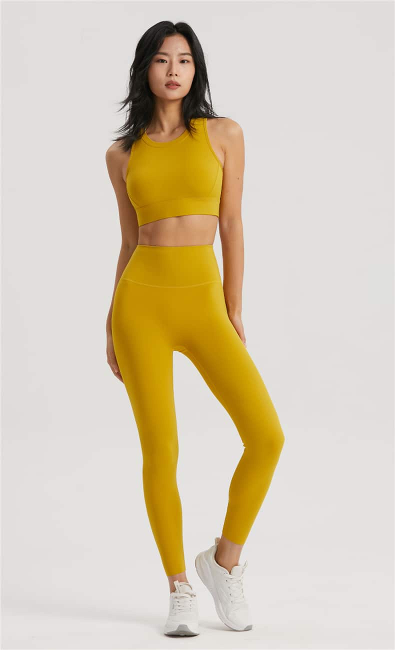 yellow yoga overall suit