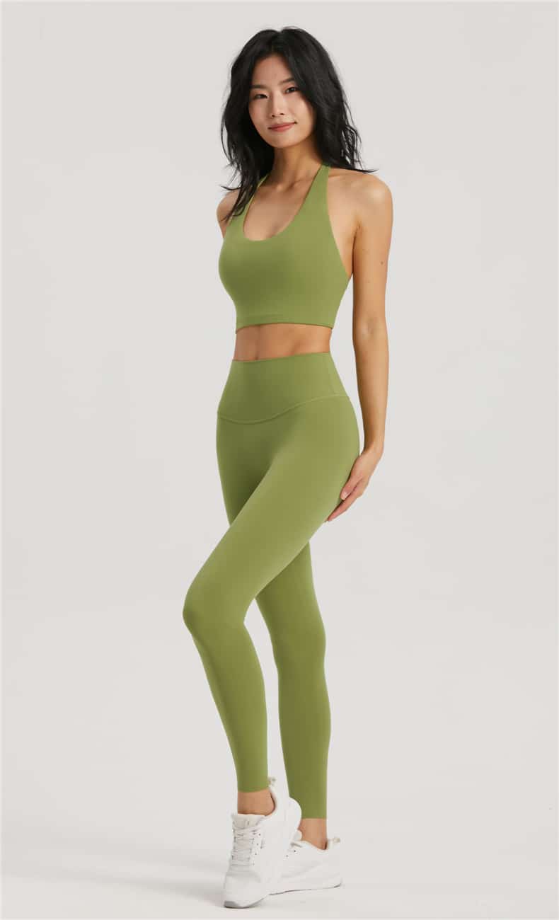custom green soft leggings